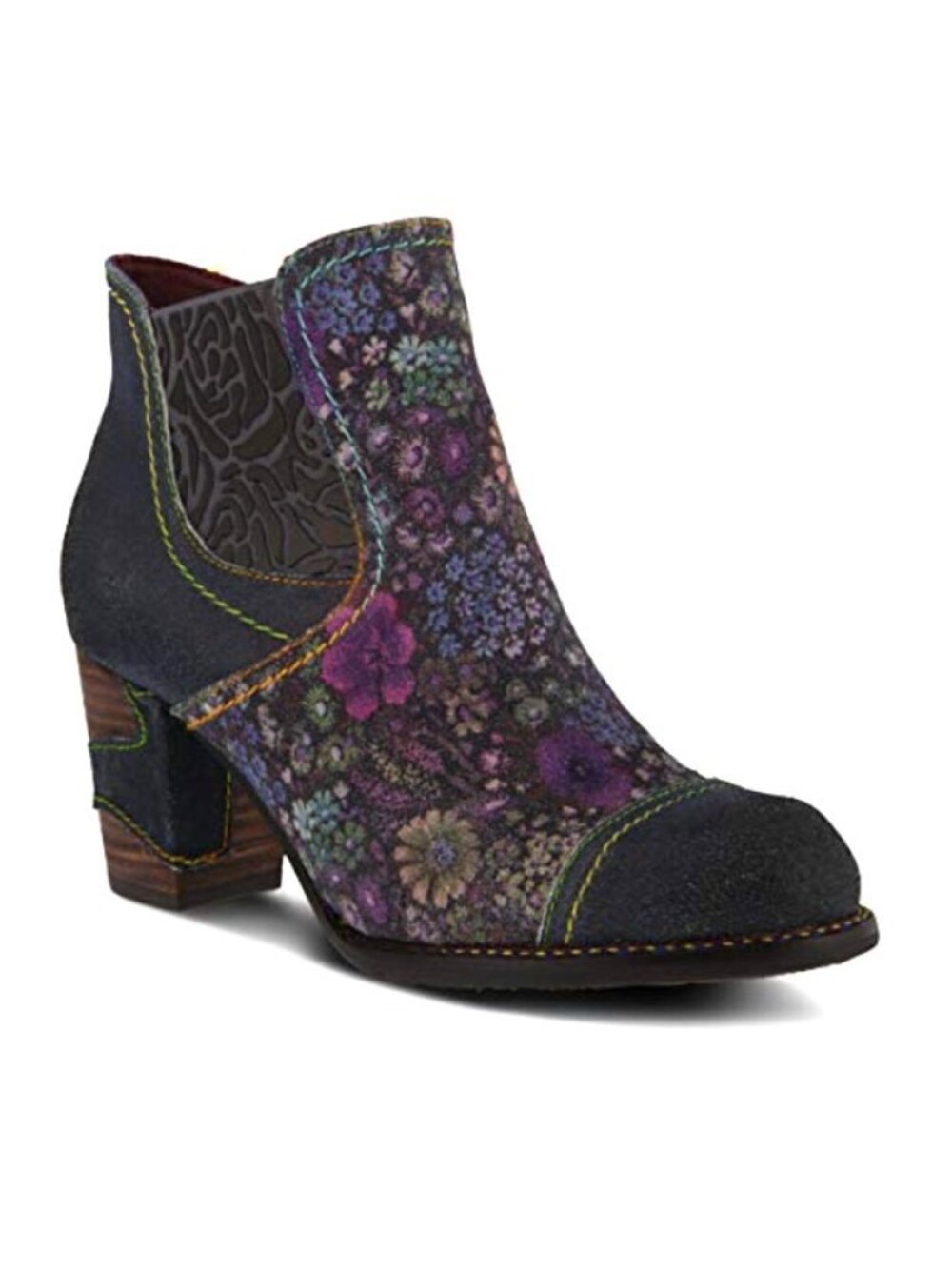 L'Artiste Spring Step Melvina Floral Leather Ankle Boots Victorian 41 US 9.5-10